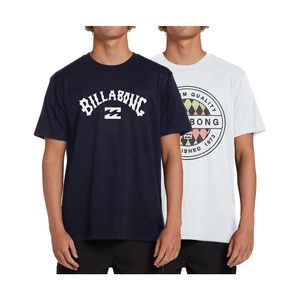 NEW Billabong Big and Tall T-Shirts for Men, Cotton Mens Beach Summer Tees 2 Pac